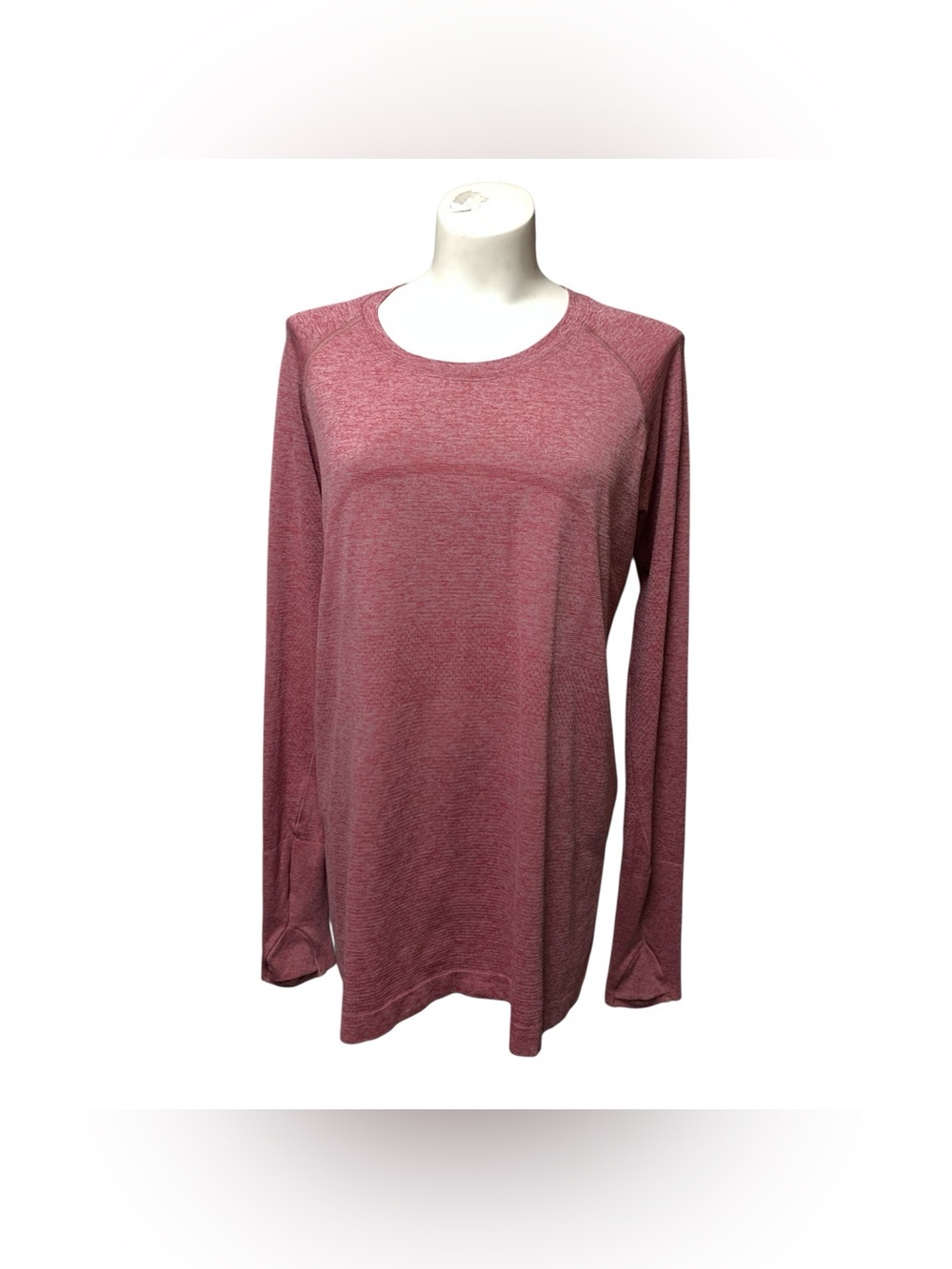 lululemon athletica Long Sleeve Crew Top - Dusty Rose Heather Size L